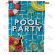 Pool Party House Flag