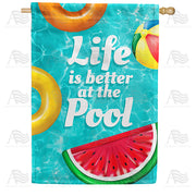 Pool Life House Flag