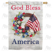 American Prayer Wreath House Flag