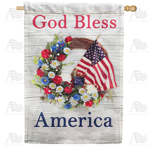 American Prayer Wreath House Flag