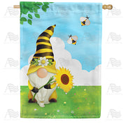 Let it Bee Gnome House Flag