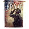 Salute To The Brave House Flag