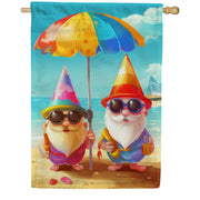 Gnome Beach Buddies House Flag