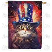 Uncle Sam Cat House Flag