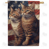 Pawsitively Patriotic Proud House Flag