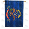 North Dakota State Wood-Style House Flag