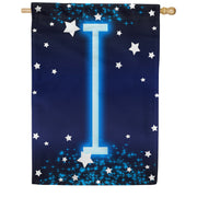 New Year Startlight - Monogram I House Flag