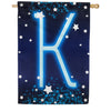 New Year Startlight - Monogram K House Flag