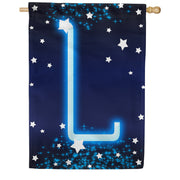 New Year Startlight - Monogram L House Flag