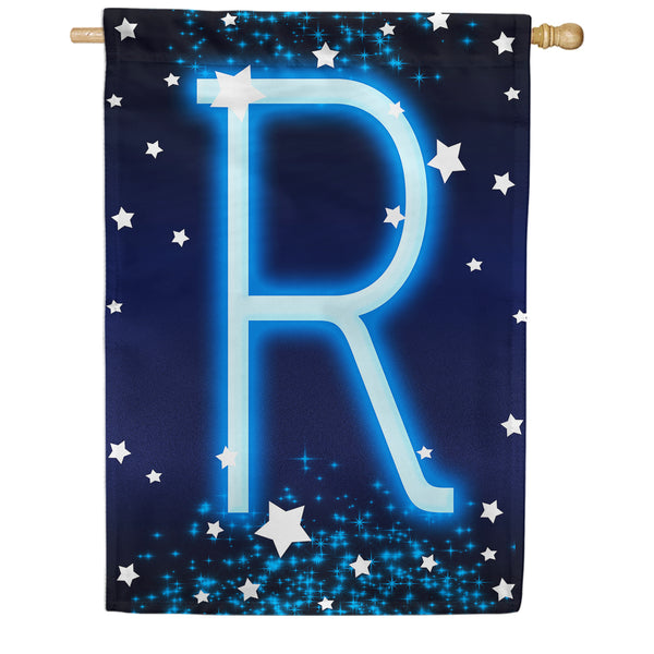 New Year Startlight - Monogram R House Flag