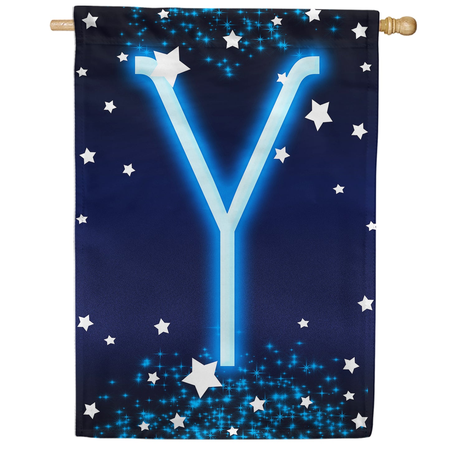 New Year Startlight - Monogram Y House Flag