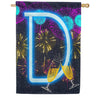 New Year Cheers - Monogram D House Flag