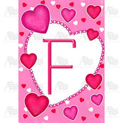 Happy Valentine's Day - Monogram F House Flag