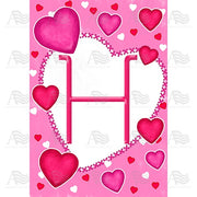 Happy Valentine's Day - Monogram H House Flag