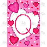 Happy Valentine's Day - Monogram Q House Flag