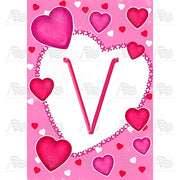 Happy Valentine's Day - Monogram V House Flag