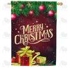 Merry Christmas Foil Wrapped Gifts House Flag
