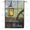 Warm Winter Wishes House Flag