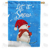 Snowman Skier House Flag