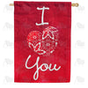 I Love You House Flag