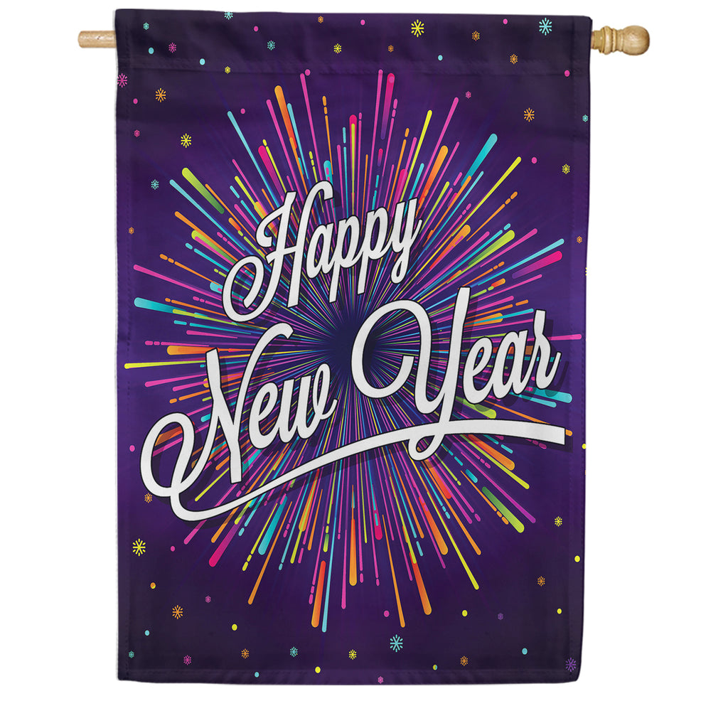 New Year Kaleidoscope House Flag