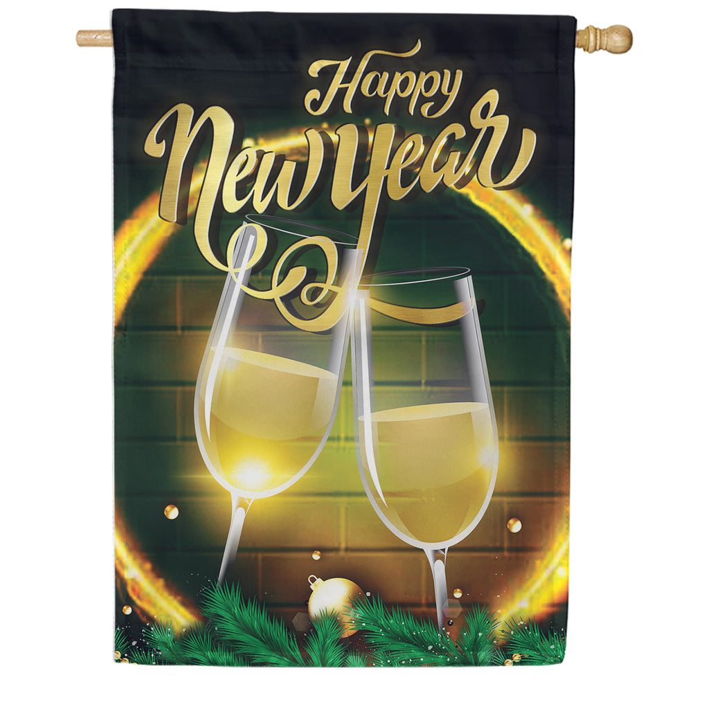 New Year Toast House Flag