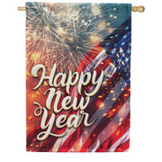 Happy New Year America House Flag