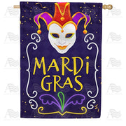 Mardi Gras Jester House Flag