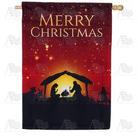America Forever Our Dear Savior's Birth House Flag