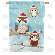 "Owl" Be Warm This Winter House Flag