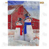 Mr & Mrs. Patriotic Snowman House Flag