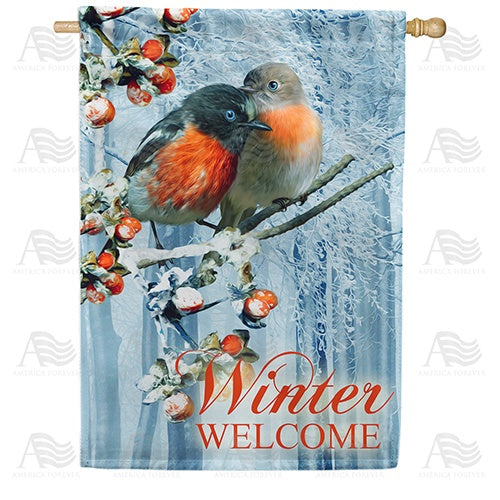 Birds Warm Cuddle House Flag