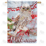 Snowy Owl House Flag