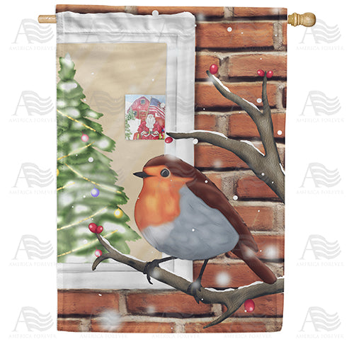 Christmas Perch House Flag