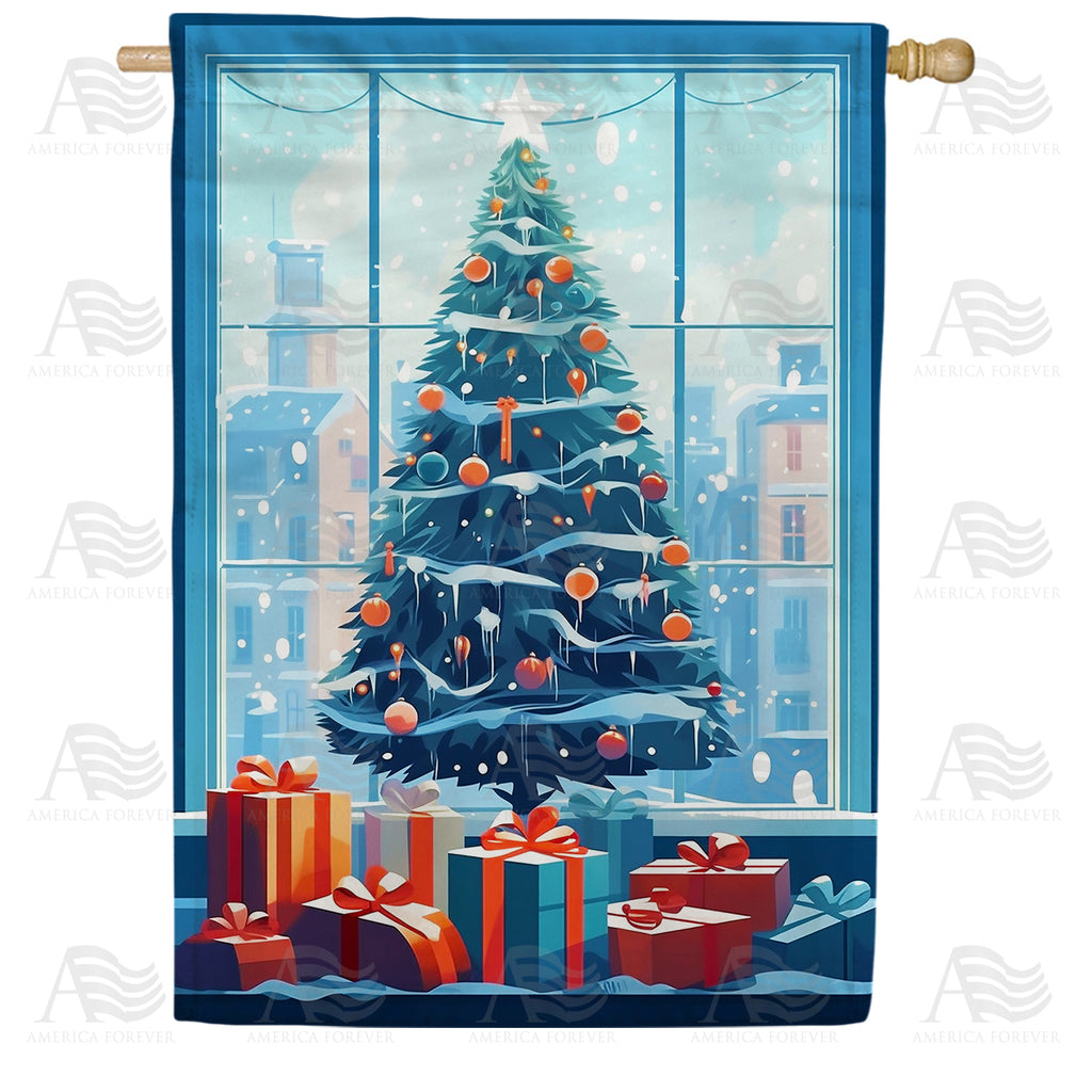 Hi Rise Christmas House Flag