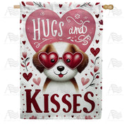Puppy Love Hugs and Kisses House Flag