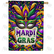 Mardi Gras Festivities House Flag