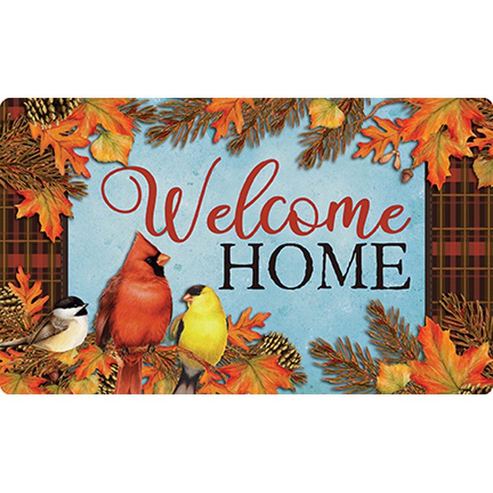 Autumn Songbirds Door Mat