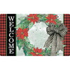 Holly Wreaths Door Mat