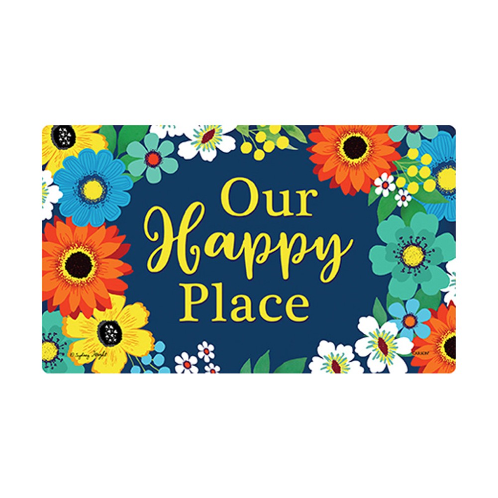 Happy Floral Door Mat