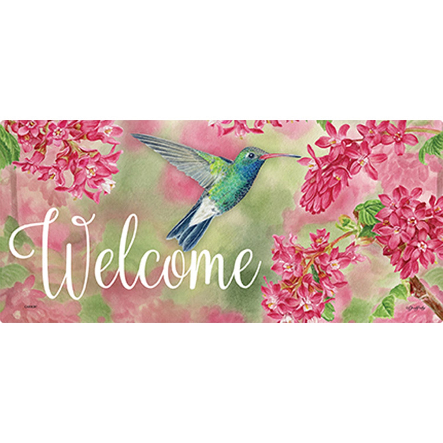Pink Currant Hummingbird Mini Mat (22