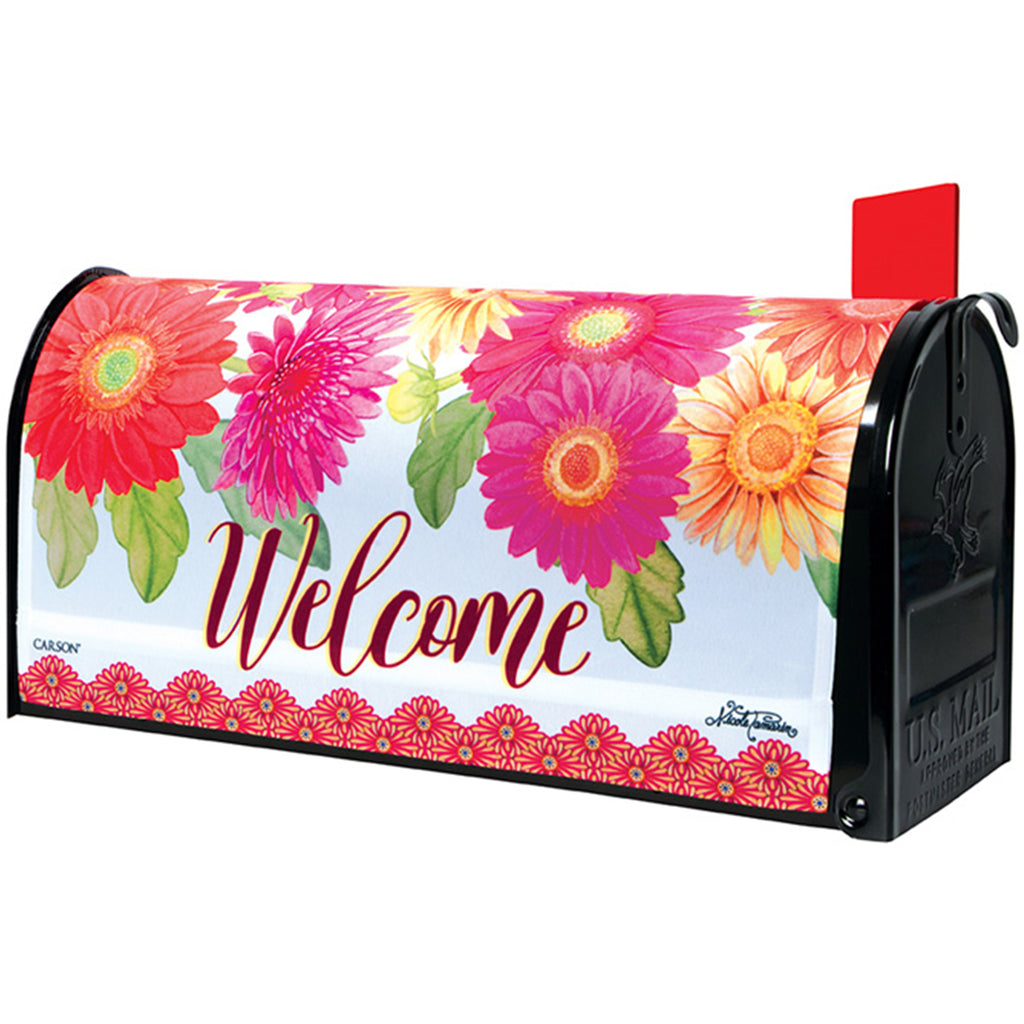 Carson Bright Flowers Mailbox Cover