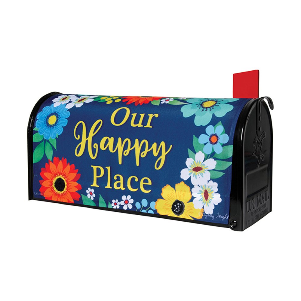 Carson Happy happy Floral Mailbox Cover