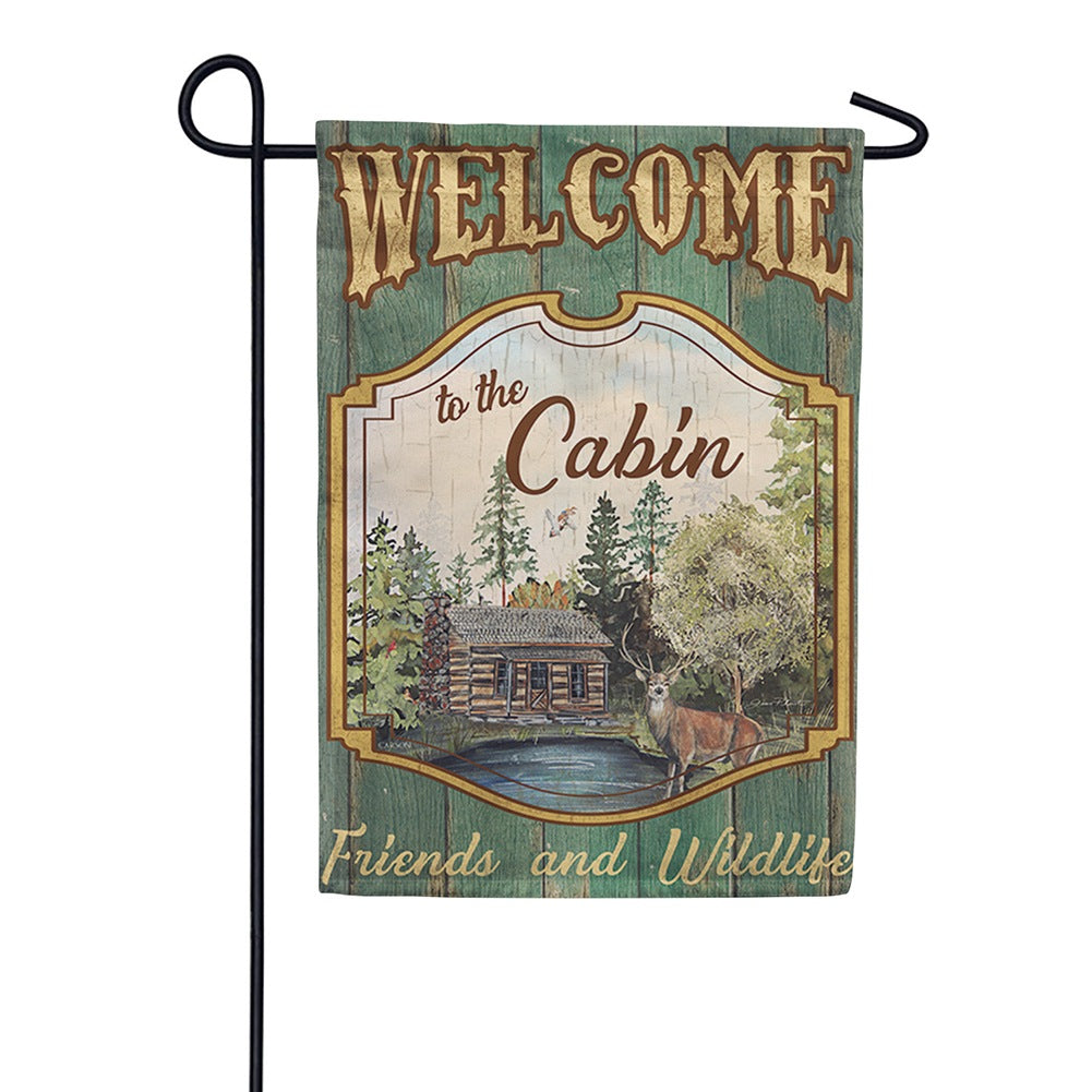 Welcome to the Cabin Dura Soft Garden Flag
