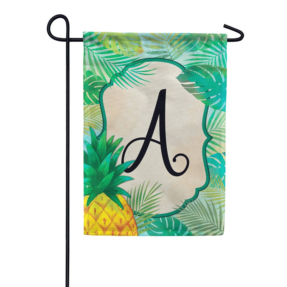 Palms Monogram A Dura Soft Garden Flag