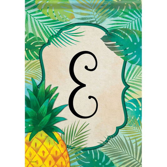 Palms Monogram E Dura Soft Garden Flag