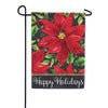 Poinsettia Holiday Dura Soft Garden Flag