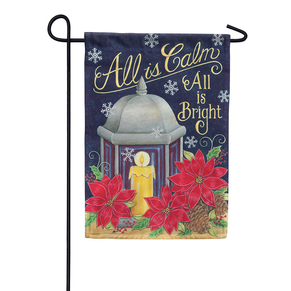 All is Bright Lantern Dura Soft Garden Flag
