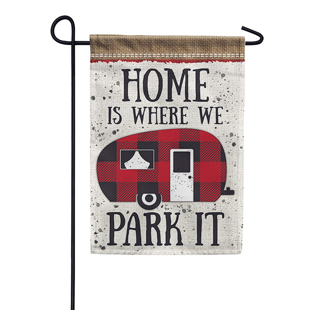 Where we Park it Dura Soft Garden Flag