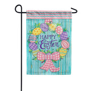 Easter Egg Wreath Dura Soft Garden Flag